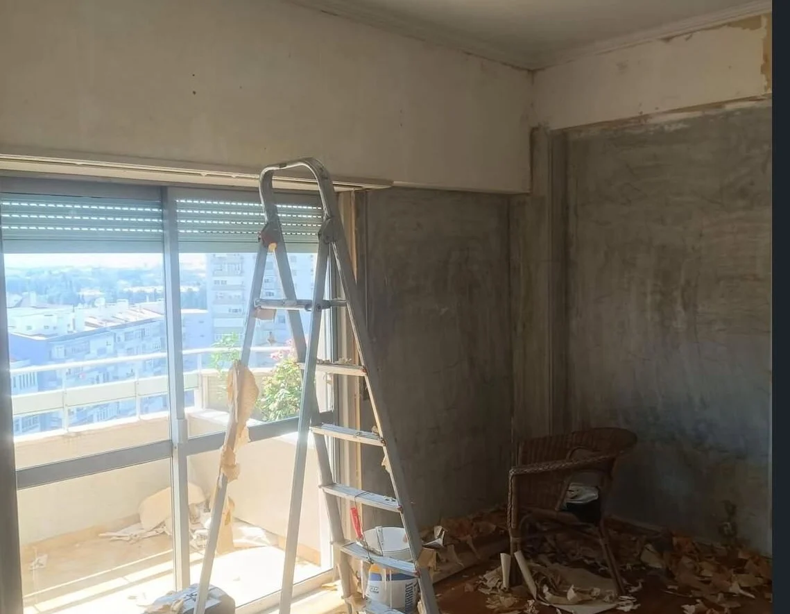 During — demolition and stripping out of finishes