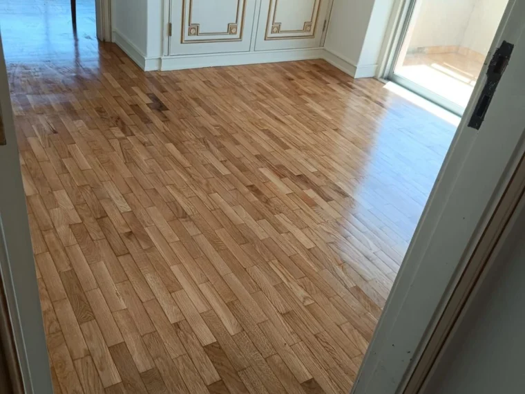 After — floorboards made good at a doorway