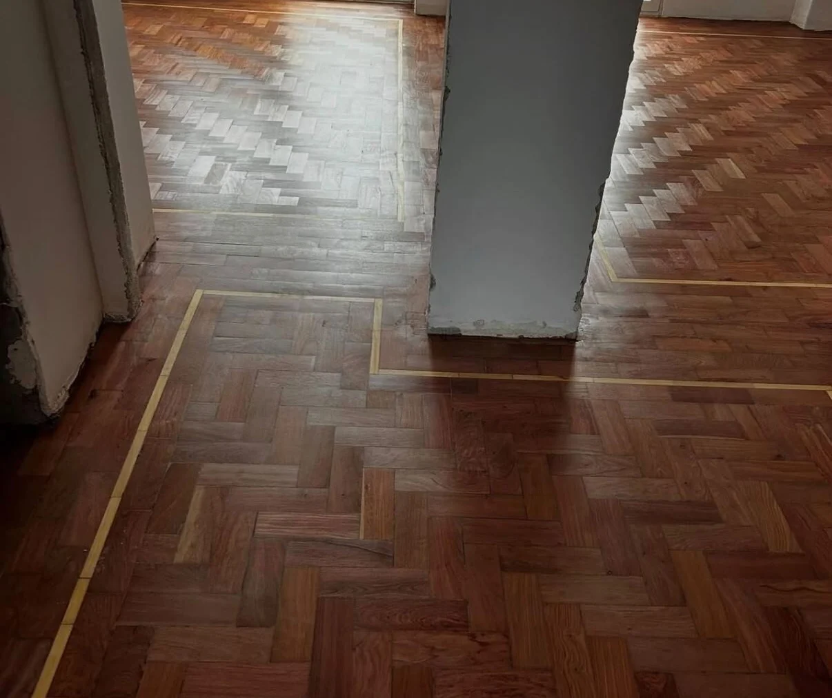 Herringbone floor brought back