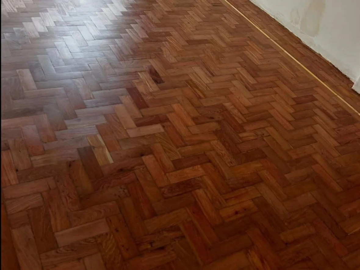 The same floor after sanding and varnishing