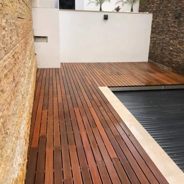 After — timber deck