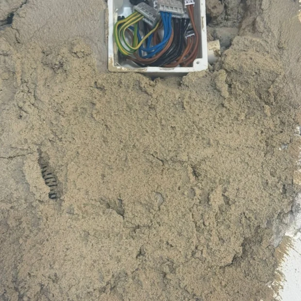 Junction box with the conductors identified