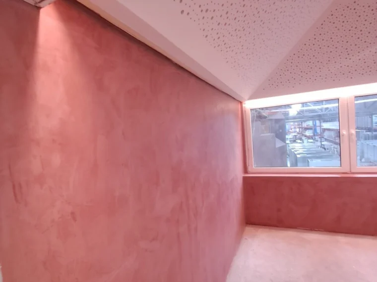 Pigmented microcement in a loft