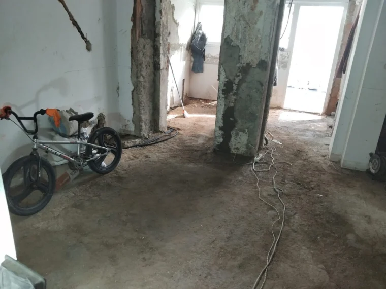 Structure exposed during demolition